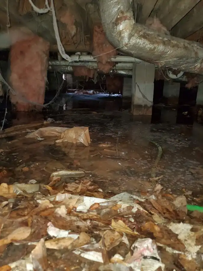 Crawl space flood assessment for Commercial Water Damage Restoration in Wheelersburg